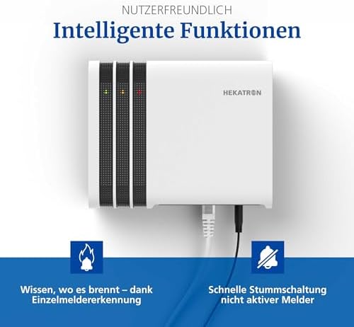 Hekatron Genius Plus X – Rauchmelder mit 10 Jahren Batterie – Testsieger für sicheres Wohnen – Made in Germany