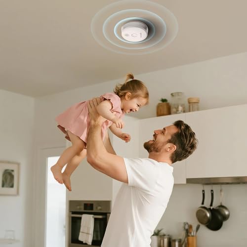 HEIMAN Funkrauchmelder 10 Jahre Batteriebetrieb, 85dB Lautstärke, vernetzt und stummbar für sicheren Brandschutz zuhause