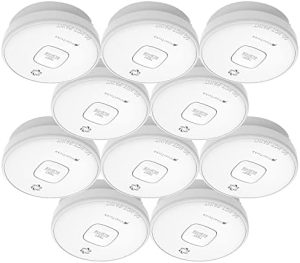 VisorTech Rauchmelder 10 Jahre: 10er-Set fotoelektrische Melder, 85 dB für zuverlässigen Brandschutz Zuhause