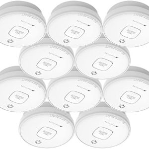 VisorTech Rauchmelder 10 Jahre: 10er-Set fotoelektrische Melder, 85 dB für zuverlässigen Brandschutz Zuhause