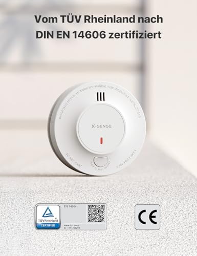 X-Sense Rauchmelder Set 5er - 10 Jahre Batterie, fotoelektrisch, sicher & energiesparend für Zuhause