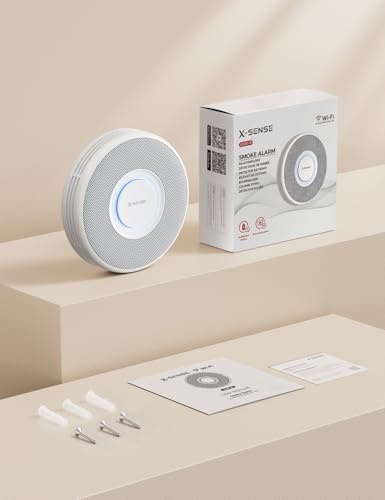 X-Sense WLAN-Rauchmelder XS0B-iR mit Sprachalarm und 17 Standorten – nur 33 mm dünn, 3er Set für optimalen Brandschutz z
