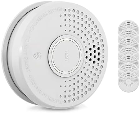 SHD by OneConcept 10er-Set Mini-Rauchmelder mit Magnethalterung – ideal für Küche, Büro & Wohnwagen, mit Testfunktion &