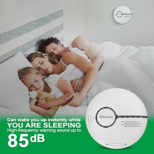 Rauchmelder von Markenname - Effiziente Feueralarm mit LED-Anzeige & Stummschaltung - Ideal für Ihr Zuhause (6er Pack)