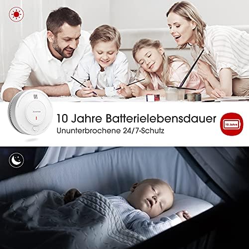 X-Sense Rauchmelder Set 5er - 10 Jahre Batterie, fotoelektrisch, sicher & energiesparend für Zuhause