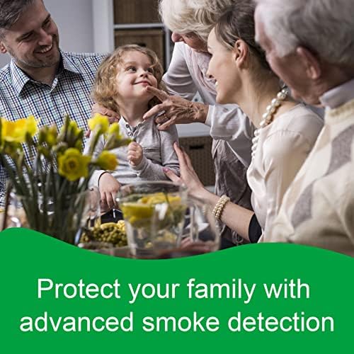 Rauchmelder von mit Ton und Blitz, starker 85-dB-Alarm für sicheres Heimbüro