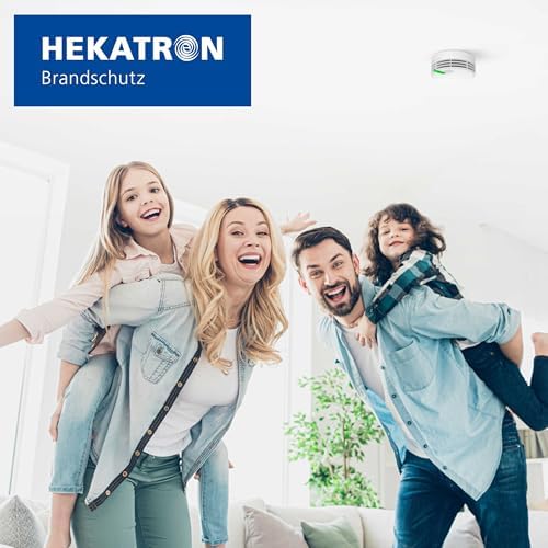 Hekatron Genius Plus X – Rauchmelder mit 10 Jahren Batterie – Testsieger für sicheres Wohnen – Made in Germany