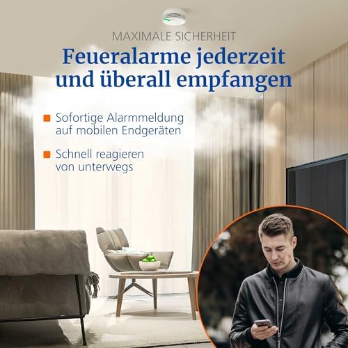 Hekatron Genius Plus X – Rauchmelder mit 10 Jahren Batterie – Testsieger für sicheres Wohnen – Made in Germany