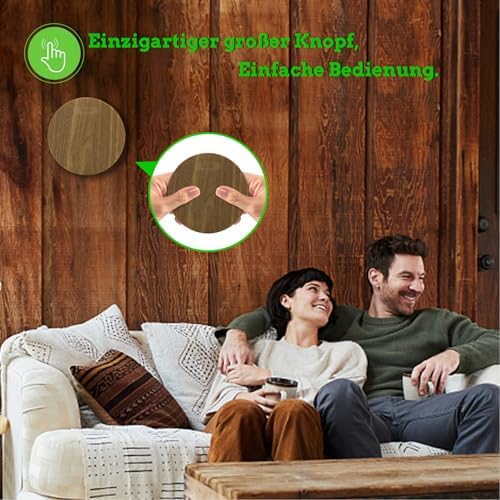 Rauchmelder 10 Jahre Batterie 5er Set - TÜV Rheinland zertifizierte Flach-Feuermelder mit 85dB Alarm für optimalen Brand