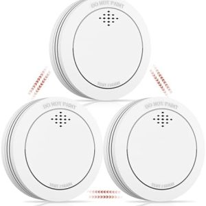 XINDUM 10 Jahre Rauchmelder mit Magnethalterung – Vernetzter, 85 dB Alarm für optimale Sicherheit zuhause, 3 Stück mit 5