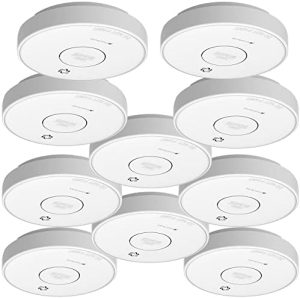 VisorTech Rauchmelder 10er-Set: Vernetzbare Funk-Rauchwarnmelder für sicheren Brandschutz zu Hause