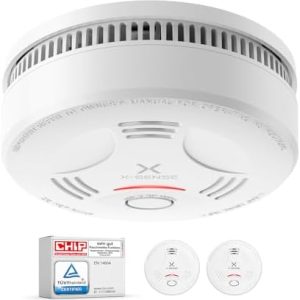 X-Sense Rauchmelder 10 Jahre Batterie, TÜV zertifiziert, mit Stummschaltung für Zuhause, 2er Set