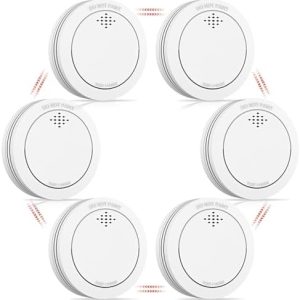 XINDUM 10 Jahre Rauchmelder Set mit Magnethalterung - zuverlässige Sicherheit für Zuhause, 85 dB Alarm, stummbar